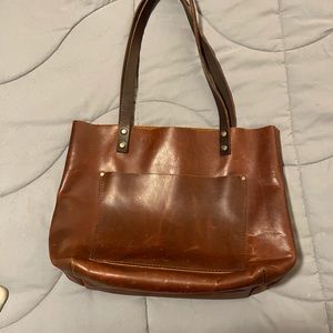 PORTLAND LEATHER GOODS “ALMOST PERFECT” OPEN TOTE